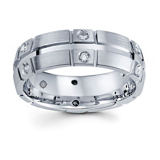 .50 Carat 14k White Gold Diamond Wedding Band - BAND2375