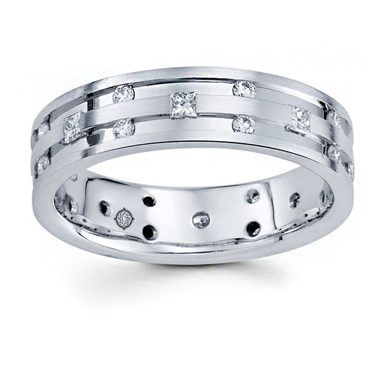 .72 Carat 14k White Gold Diamond Wedding Band - BAND2374