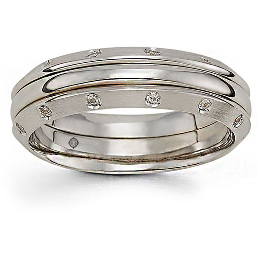 .24 Carat 14k Satin Finish Diamond Wedding Band - BAND2373