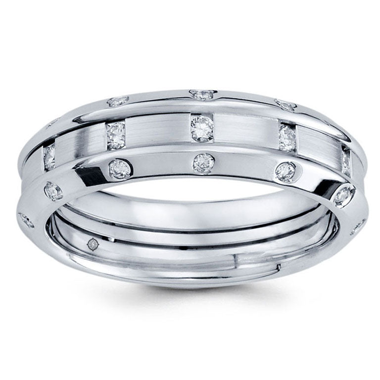 .58 Carat 14k White Gold Diamond Wedding Band - BAND2372