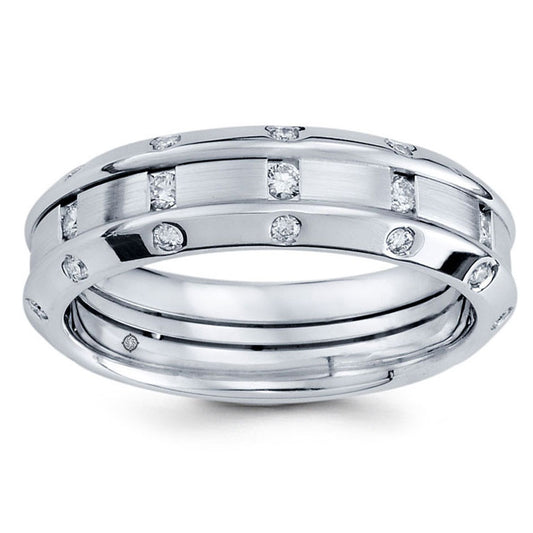 .58 Carat 14k White Gold Diamond Wedding Band - BAND2372