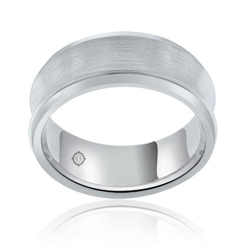 14k White Gold Wedding Band - BAND1194