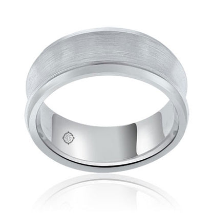 14k White Gold Wedding Band - BAND1194