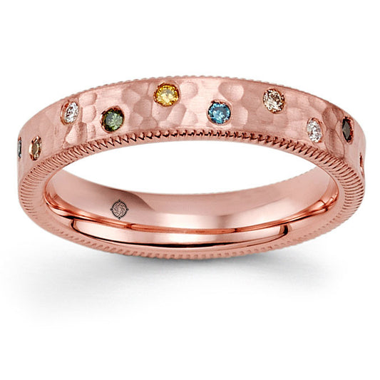 .25 Carat 14k Rose Gold Diamond Wedding Band - BAND2367