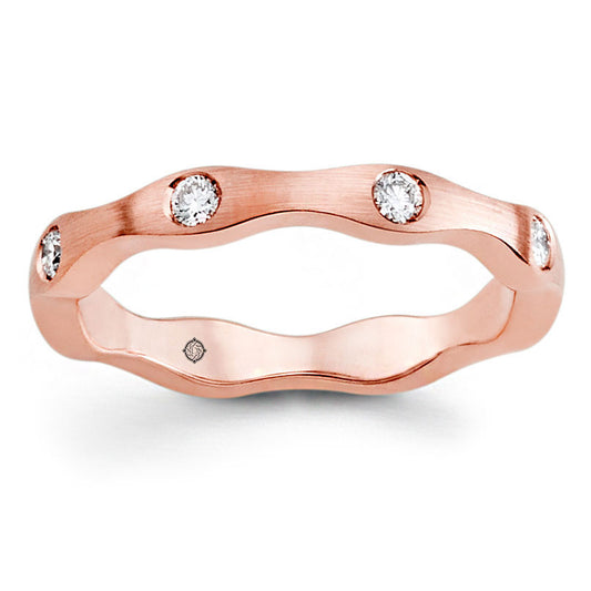.25 Carat 14k Rose Gold Diamond Wedding Band - BAND2362