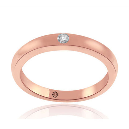 .05 Carat 14k Rose Gold Diamond Wedding Band - BAND1191