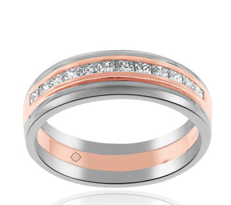 .70 Carat 2Tone 14k Gold Diamond Wedding Band - BAND1217