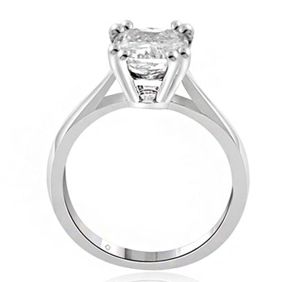 Solitaire Diamond Ring In Princess Double Prong Setting - R132