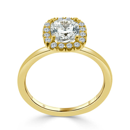 14k Yellow Gold CARMELITA DIAMOND ENGAGEMENT RING - R527