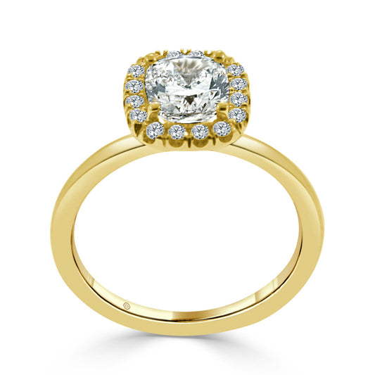 14k Yellow Gold CARMELITA DIAMOND ENGAGEMENT RING - R527
