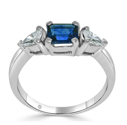 SHIRLEY DIAMOND AND SAPPHIRE ENGAGEMENT RING - R534