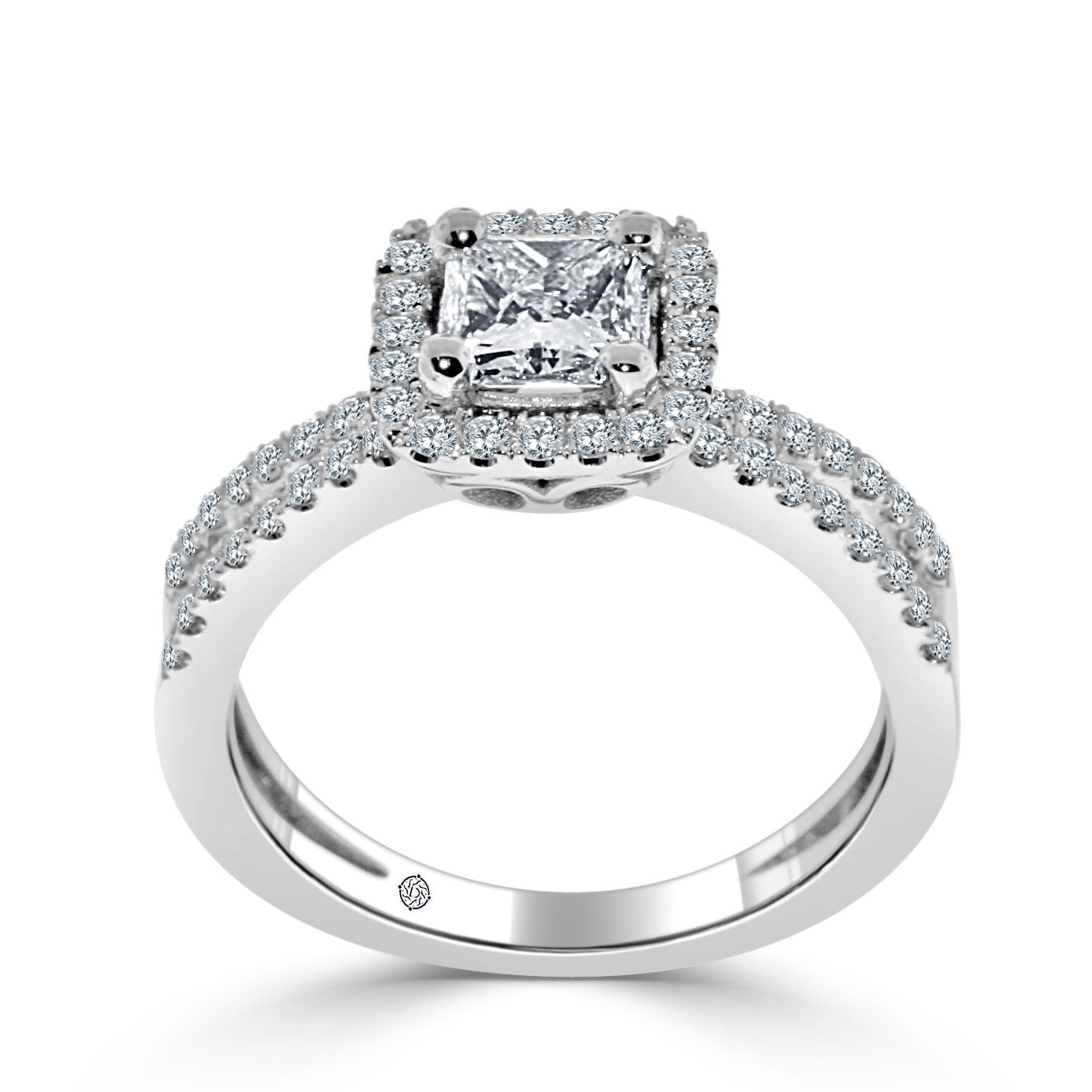 Split Shank Halo Engagement Ring (0.30ctw) - R390