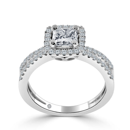 Split Shank Halo Engagement Ring (0.30ctw) - R390