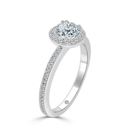 MICRO-PAVÉ HALO ENGAGEMENT RING - R272