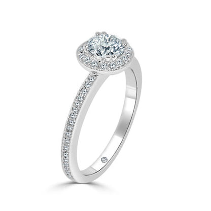 MICRO-PAVÉ HALO ENGAGEMENT RING - R272