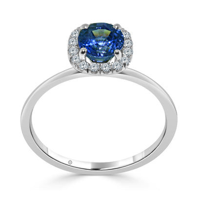 AMELIE DIAMOND AND SAPPHIRE ENGAGEMENT RING - ER1046
