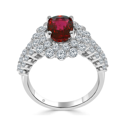 NIAMPH DIAMOND AND RUBY ENGAGEMENT RING - ER1140