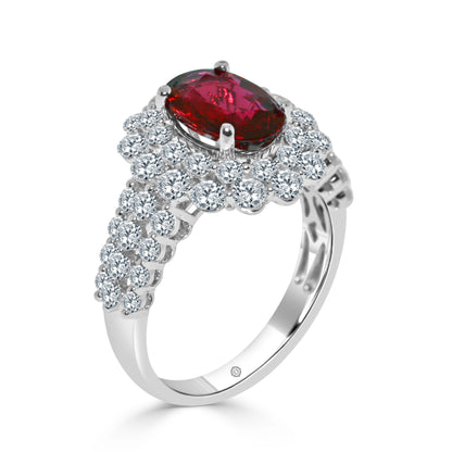 NIAMPH DIAMOND AND RUBY ENGAGEMENT RING - ER1140