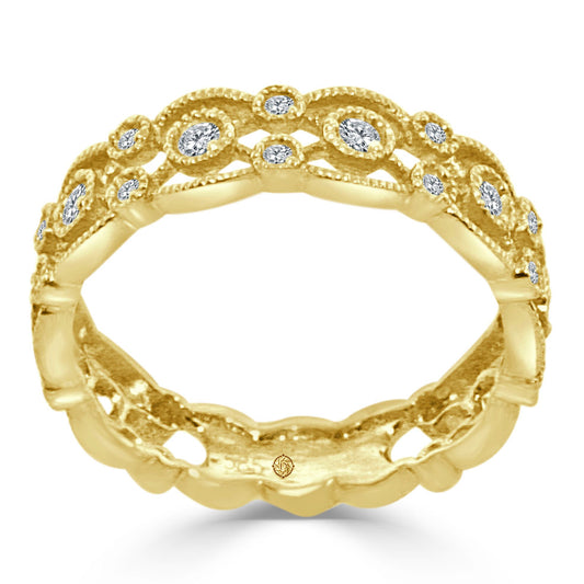 .30 Carat 14k Yellow Gold Diamond Cocktail Ring - BAND2265