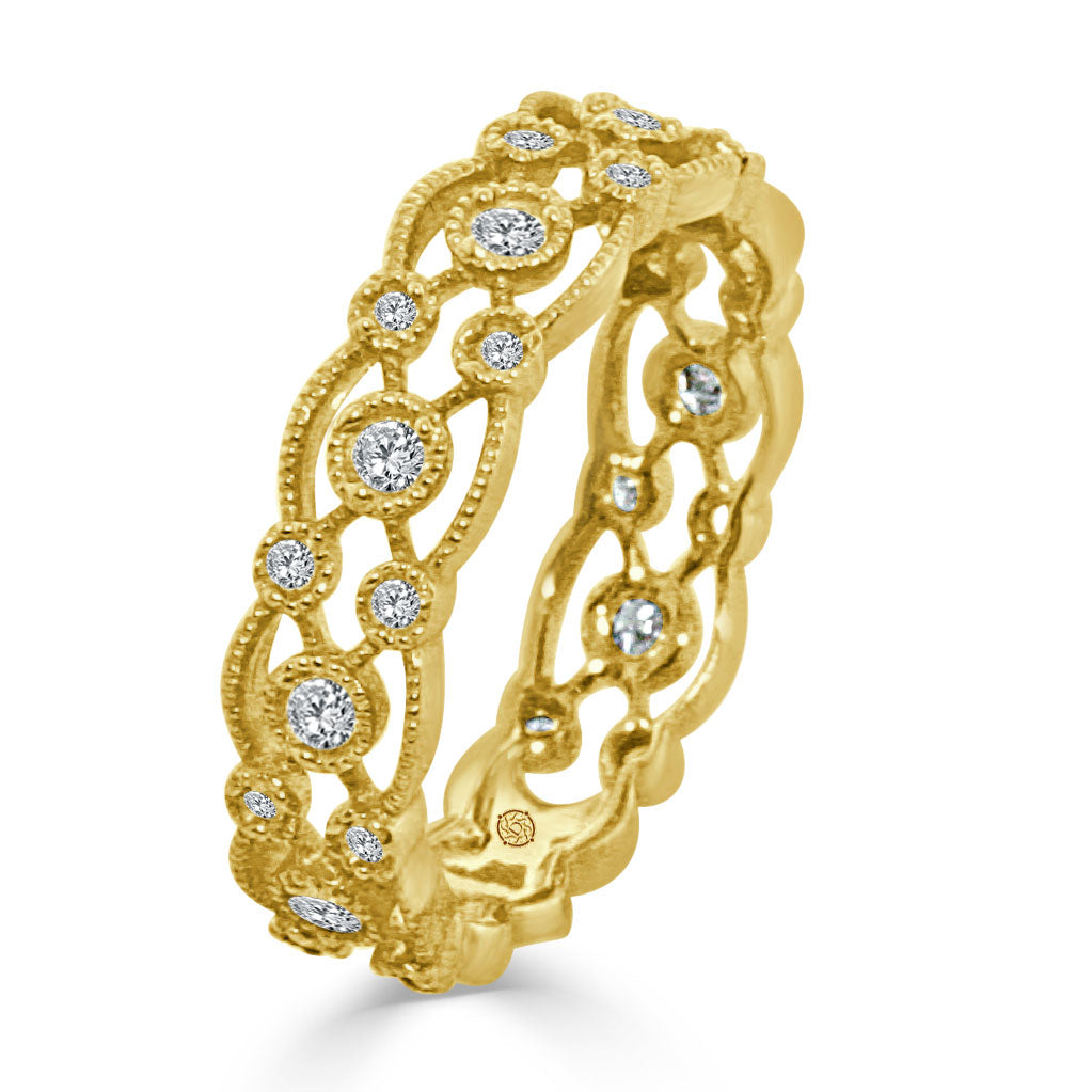 .30 Carat 14k Yellow Gold Diamond Cocktail Ring - BAND2265