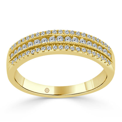 14k Yellow Gold Wedding Band (0.32ctw) - BAND2267