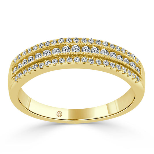 14k Yellow Gold Wedding Band (0.32ctw) - BAND2267