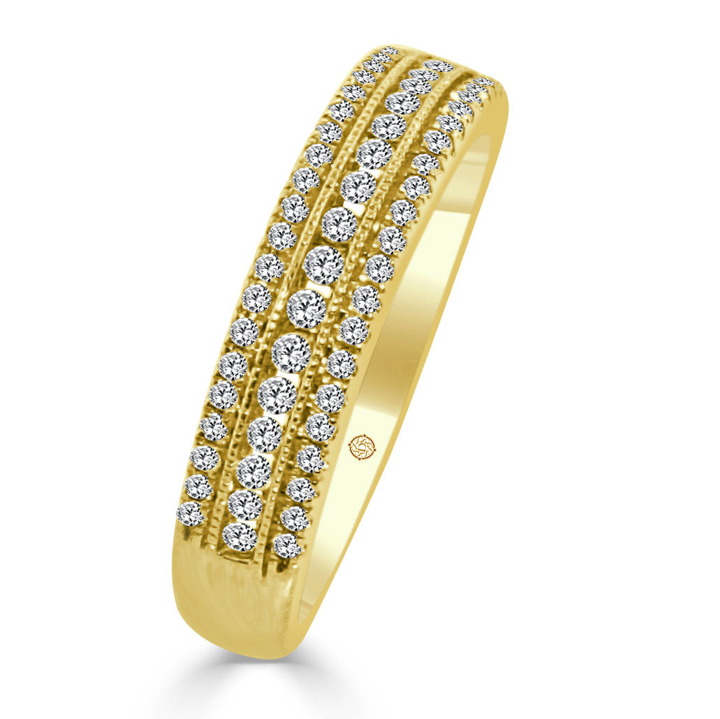 14k Yellow Gold Wedding Band (0.32ctw) - BAND2267