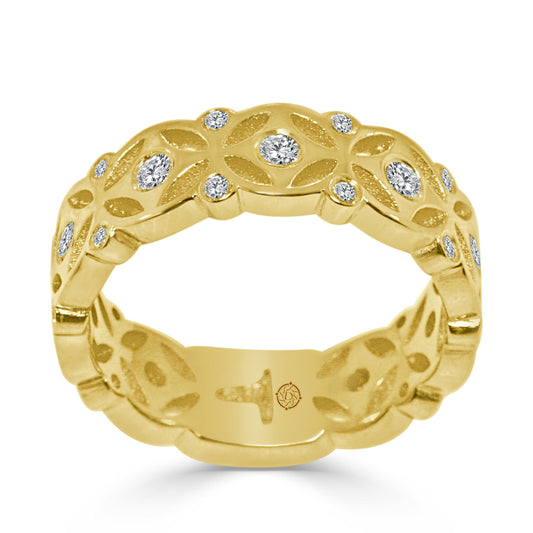 .40 Carat 14k Yellow Gold Diamond Cocktail Ring - BAND2288