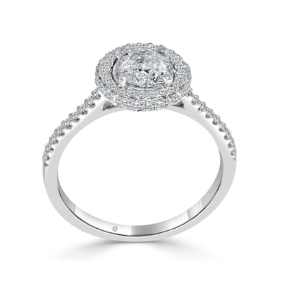 VENTOSA DIAMOND DOUBLE HALO ENGAGEMENT RING - ER1004