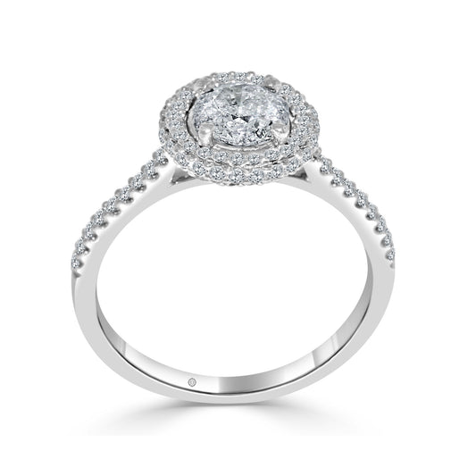 VENTOSA DIAMOND DOUBLE HALO ENGAGEMENT RING - ER1004