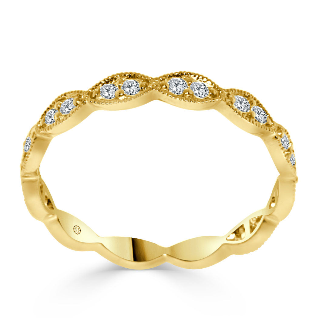 14k Yellow Gold Wedding Band (0.24ctw) - BAND2326 - BAND2327