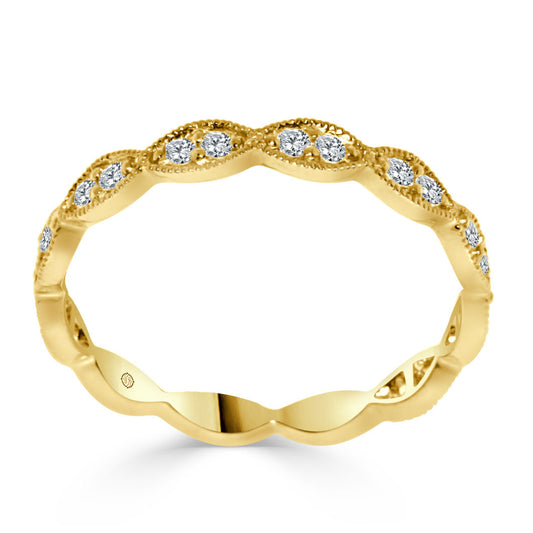 14k Yellow Gold Wedding Band (0.24ctw) - BAND2326 - BAND2327
