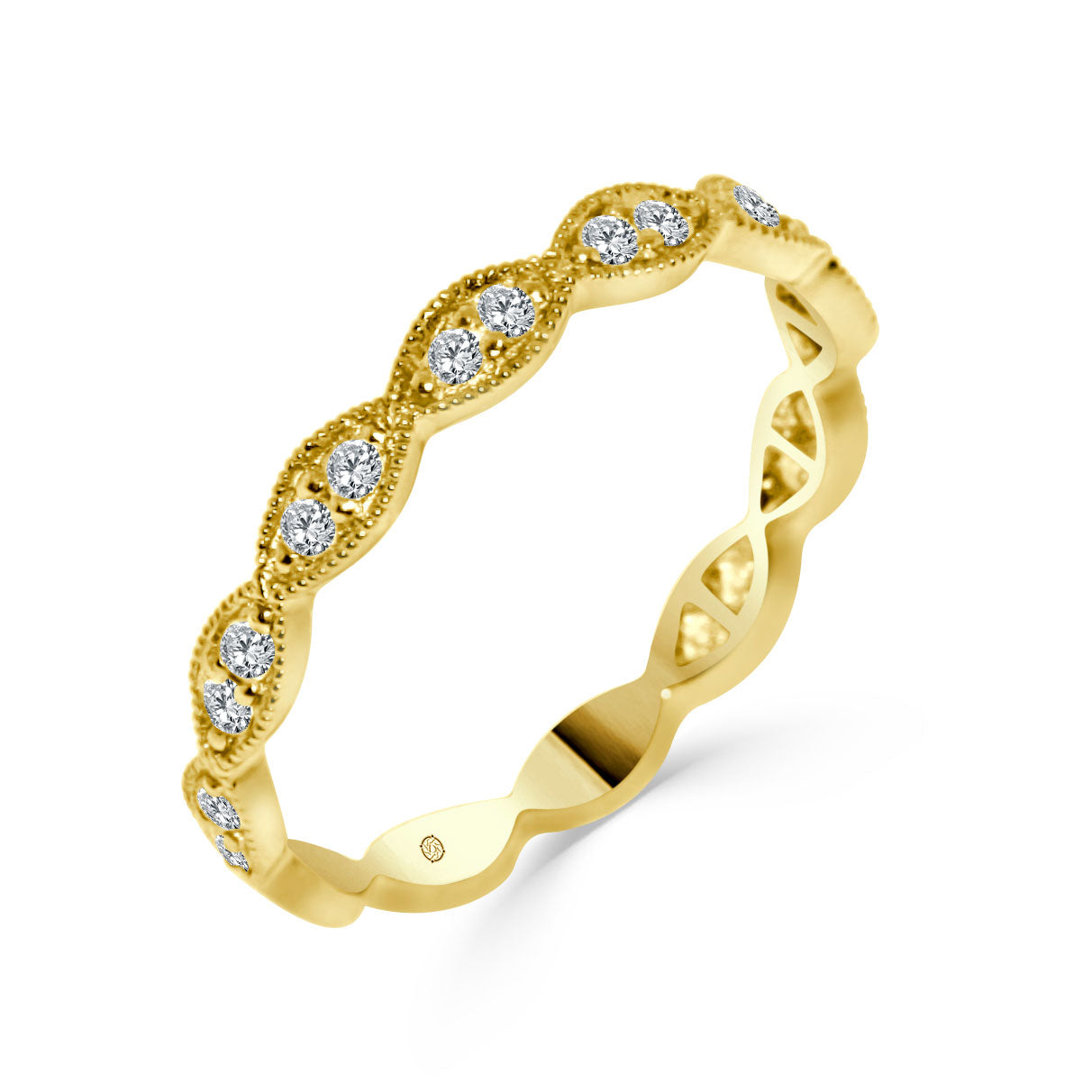 14k Yellow Gold Wedding Band (0.24ctw) - BAND2326 - BAND2327