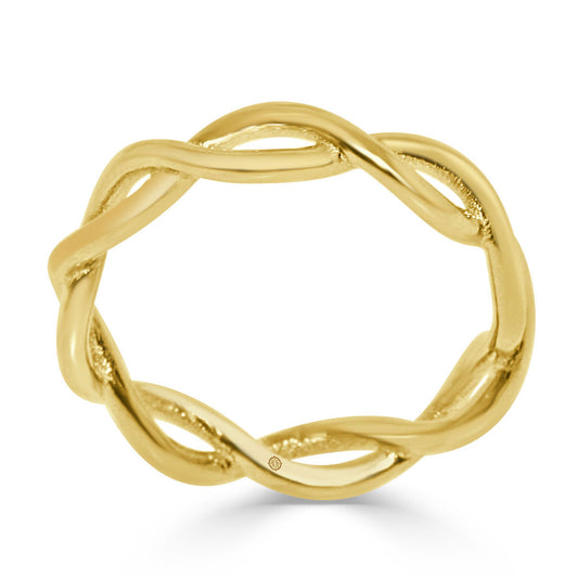 Plain Eternity Wedding Band In 14k Yellow Gold - BAND2322