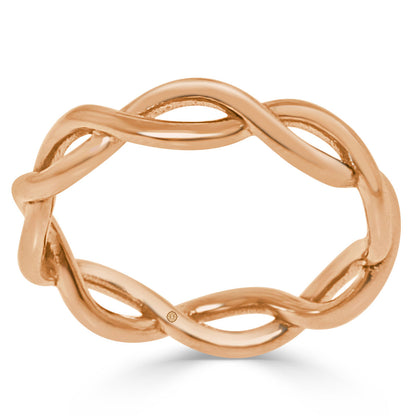 Plain Eternity Wedding Band In 14k Rose Gold - BAND2324