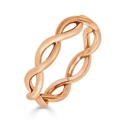 Plain Eternity Wedding Band In 14k Rose Gold - BAND2324
