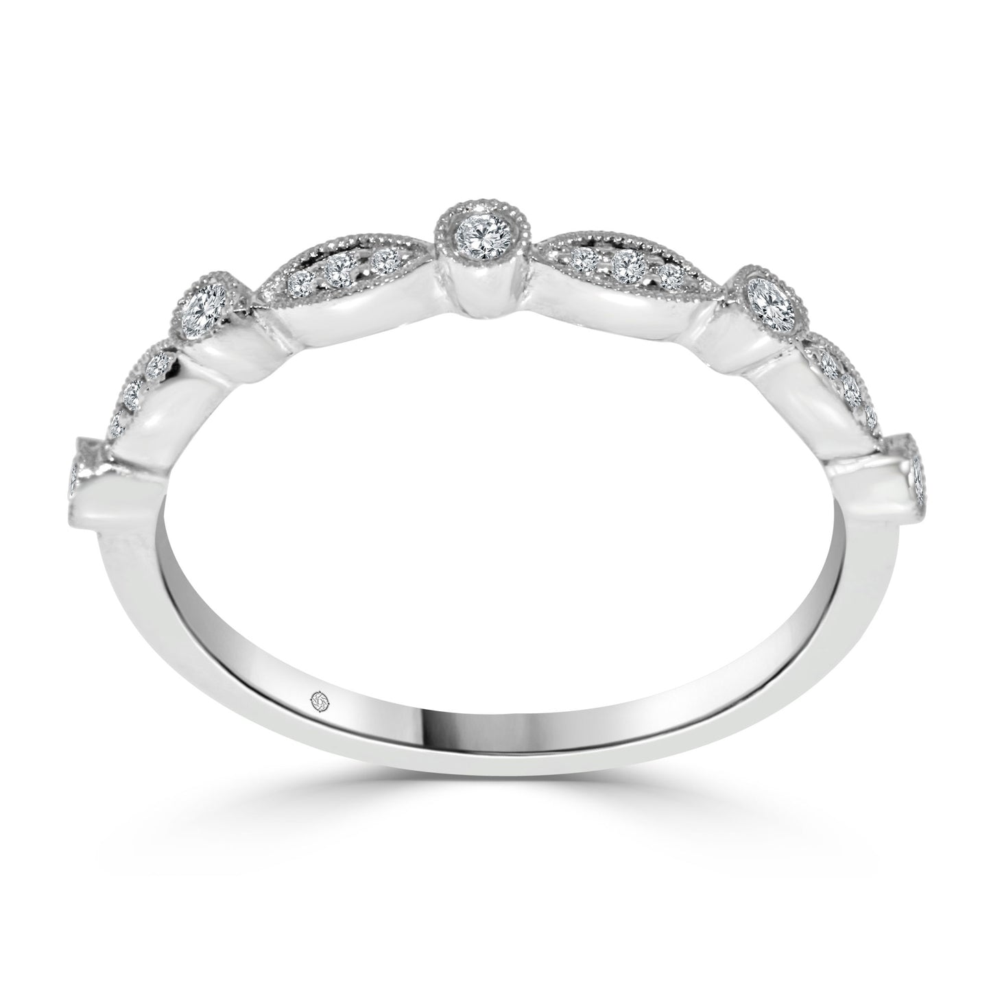 14k White Gold Band (0.15ctw) - BAND2114