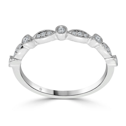 14k White Gold Band (0.15ctw) - BAND2114