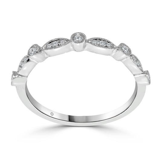 14k White Gold Band (0.15ctw) - BAND2114