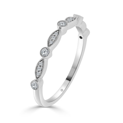 14k White Gold Band (0.15ctw) - BAND2114