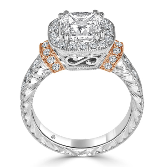 1.75 Carat 14k White Gold VENTOSA DIAMOND ENGAGEMENT RING - SO9636