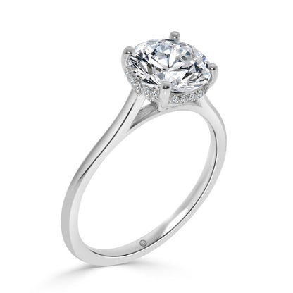 THE BALLERINA I - HIDDEN HALO ENGAGEMENT RING- ER1154