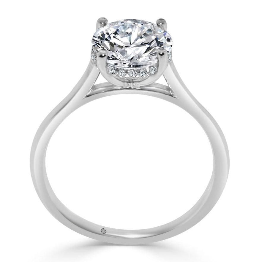 THE BALLERINA I - HIDDEN HALO ENGAGEMENT RING- ER1154