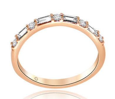 .55 Carat 14k Rose Gold Diamond Wedding Band - BAND2088