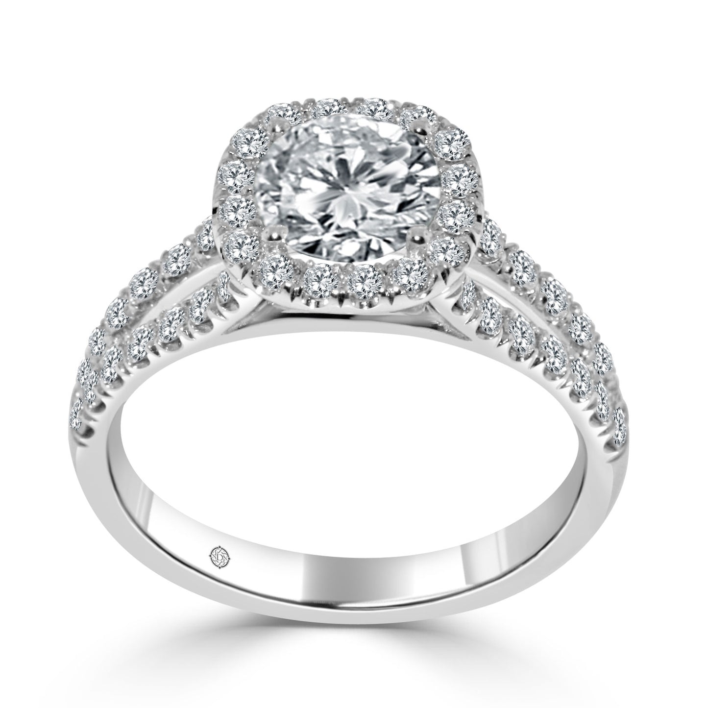 DOUBLE HALO DIAMOND ENGAGEMENT RING - ER1045