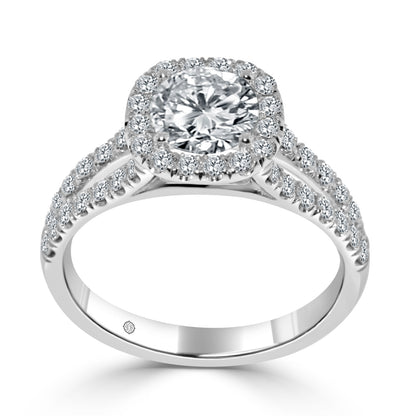 DOUBLE HALO DIAMOND ENGAGEMENT RING - ER1045
