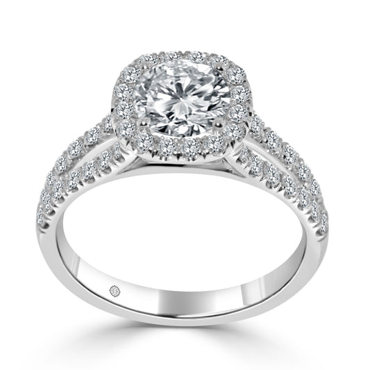 DOUBLE HALO DIAMOND ENGAGEMENT RING - ER1045