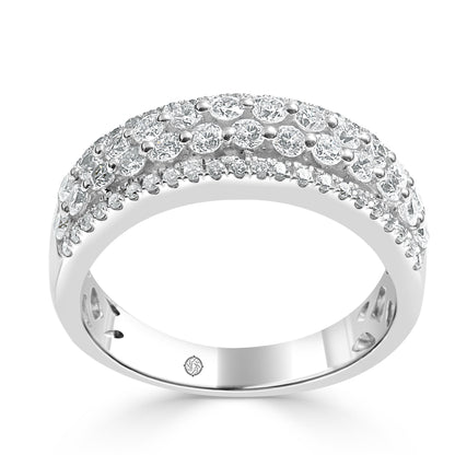14k White Gold Elegant Diamond Band (1.10ctw) - BAND160