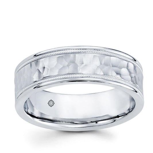 14k White Gold Wedding Band - BAND1222