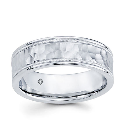 14K White Gold Wedding Band - BAND985